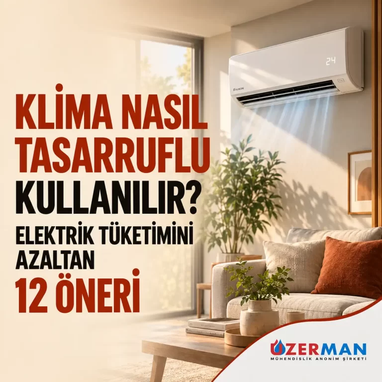 Klima nasıl tasarruflu kullanılır? Elektrik tüketimini azaltmak ve enerji tasarrufu sağlamak için 12 klima kullanım önerisi.